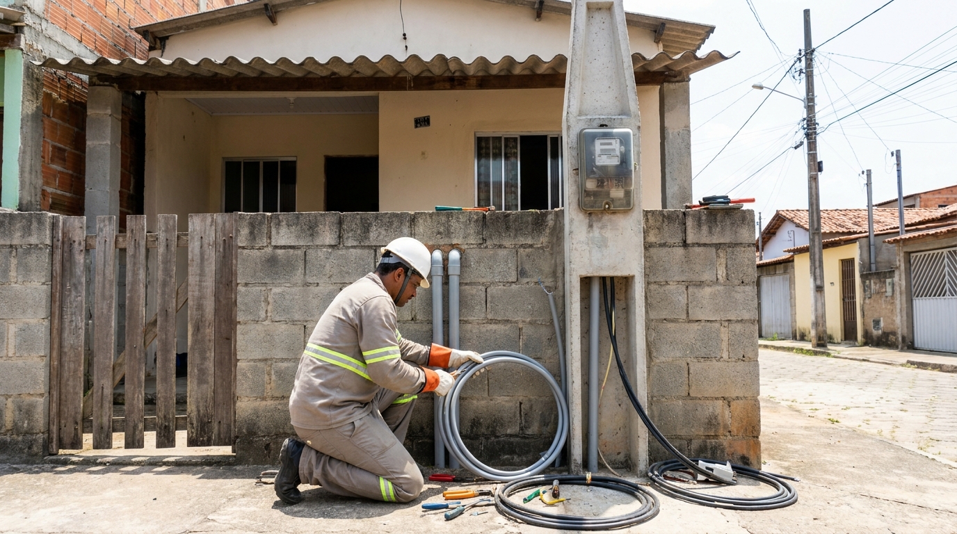 Instalação de Poste Padrão em Teresina‑PI